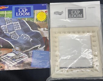 Craft House Square Lap Loom No 10211 6 1/8"x6 1/8" With Patterns Afghan Maker