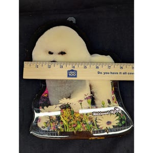VTG Bichon Frse Wood Plaque Key Holder Wildwood NJ Souvenir New Old Stock immagine 9