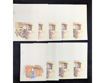 Vintage Kitten Notecards Set, Olympicards Cat Lover Cards, Set of 9