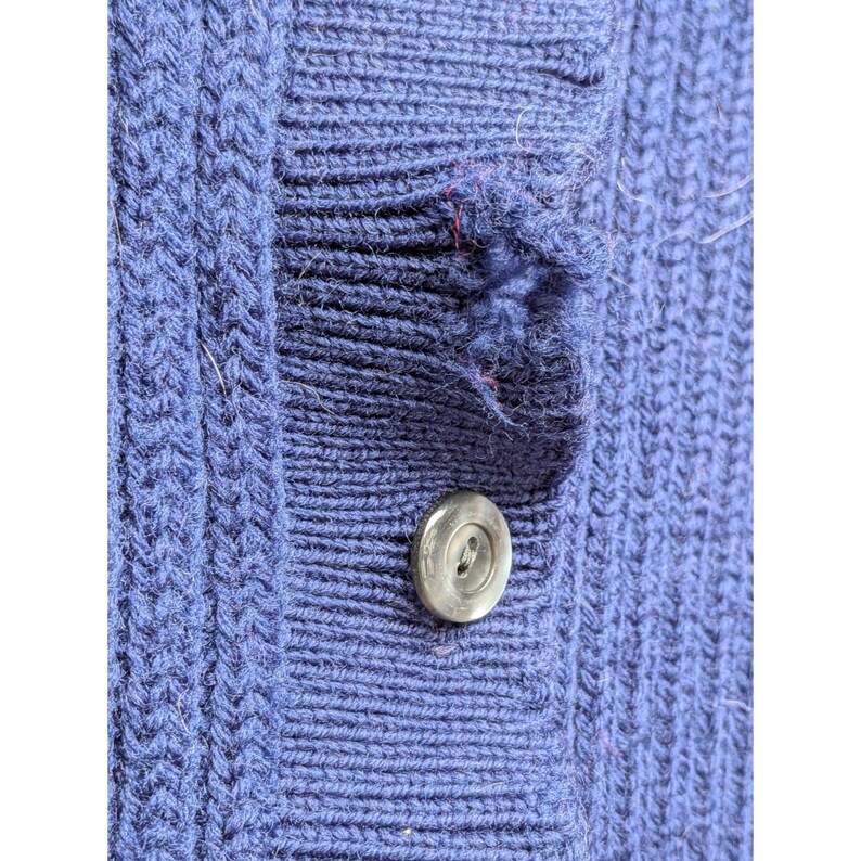 Knockabouts by Pendleton Blue Virgin Wool Cardigan Sweater Granny Mail Lady 40 画像 3