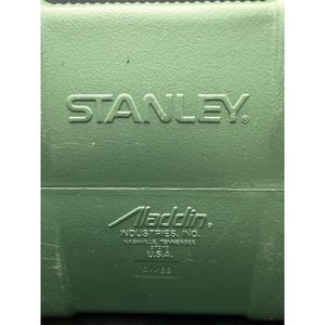 1989 Stanley Aladdin Cooler Green Insulated Divided Lunch Box No Thermos USA image 10