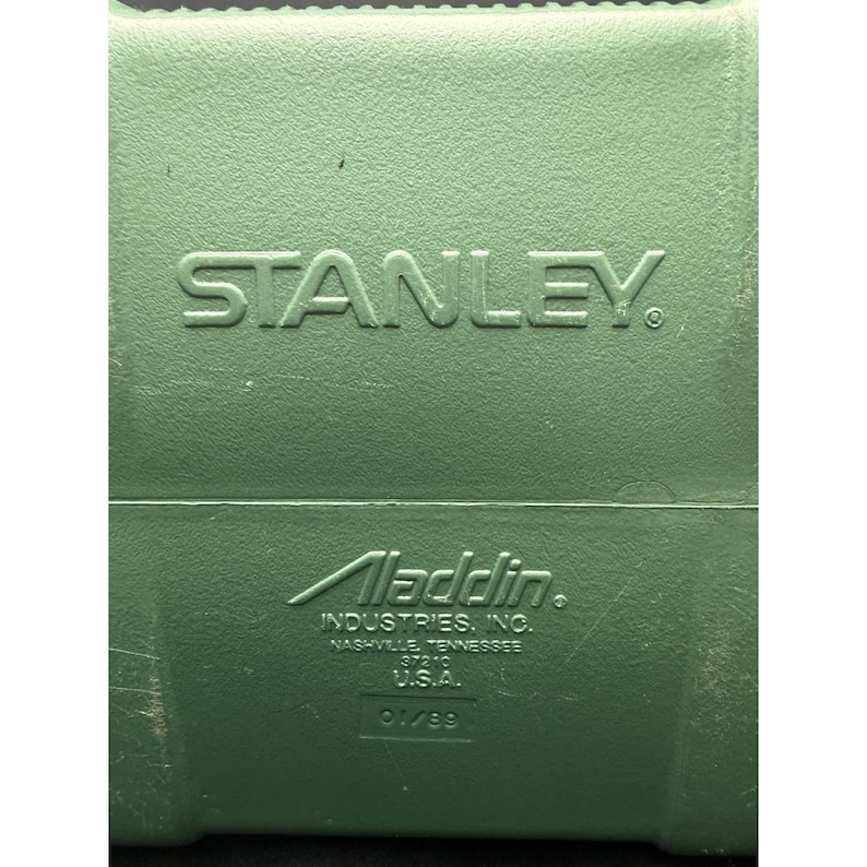 1989 Stanley Aladdin Cooler Green Insulated Divided Lunch Box No Thermos USA image 10