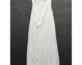 Vintage Darling Maxi Slip Full Body Sleeveless Ivory Size Med Sissy Sexy Slip