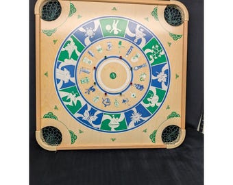 Vintage Carrom Wood Game Board Table USA Backgammon Checkers No Pieces
