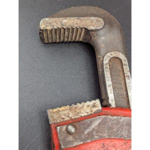 Vtg Red RIDGID 14" Pipe Wrench Heavy Duty Elyria, Ohio USA Rigid Ridge Tool Co. image 5