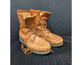 Vtg Executive Imperials Moc Toe Leather Lace Uo Work Boots 10.5 EE Men
