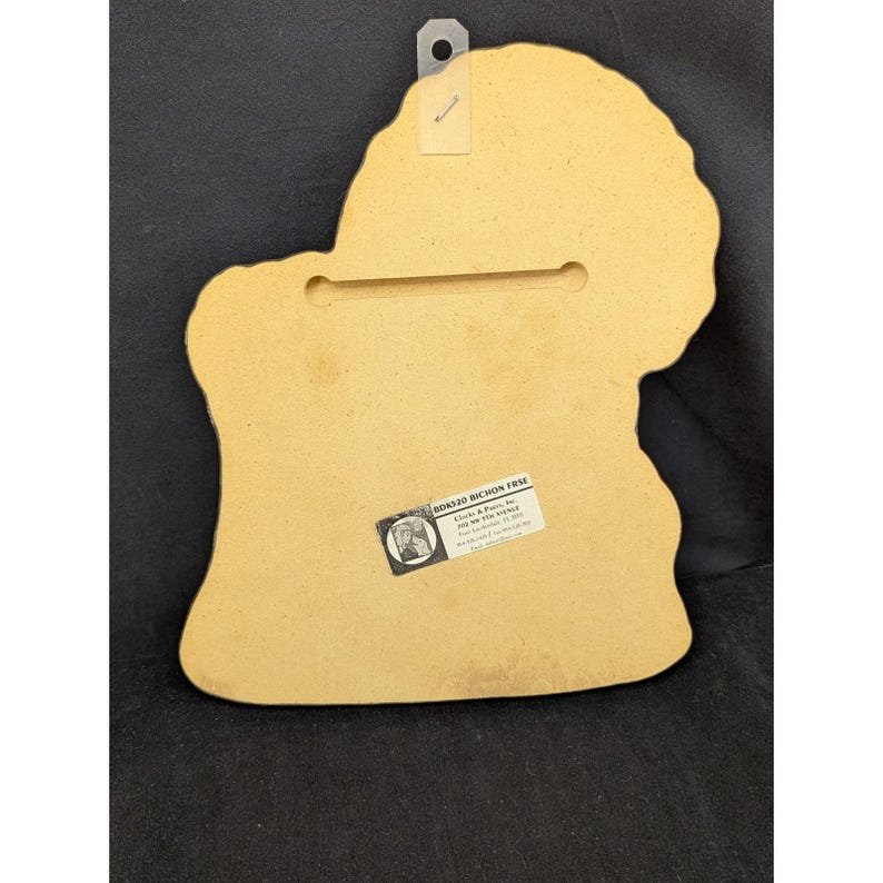 VTG Bichon Frse Wood Plaque Key Holder Wildwood NJ Souvenir New Old Stock immagine 5