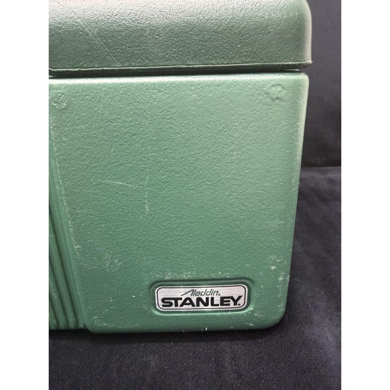 1989 Stanley Aladdin Cooler Green Insulated Divided Lunch Box No Thermos USA image 2