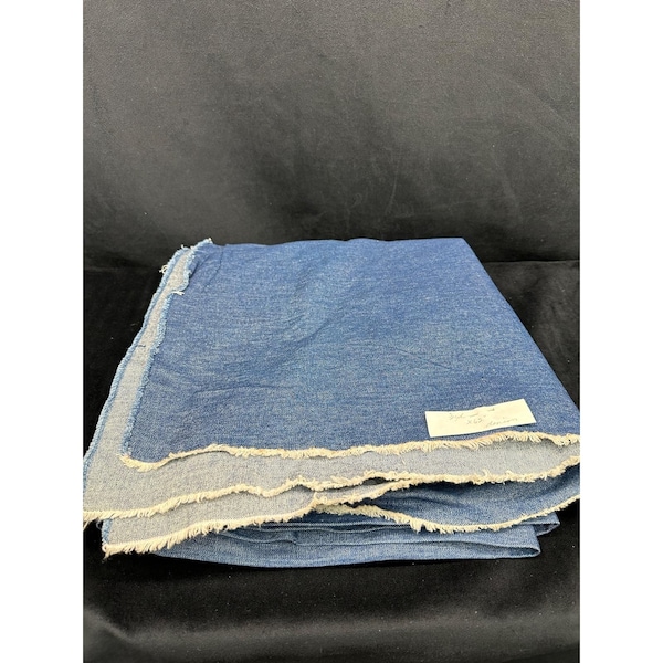 Vintage Denim Fabric Material 60" x 3 Yards Cotton Blend Slight Stretch 2Lb12 oz