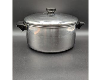 Revere Ware Tri-Ply 4.5 Qt Stock Pot w/ Lid Stainless Steel Disc Bottom