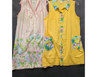 Vintage House Coats Nightgowns Day Dress MuMu Granny Core Grandma Katz XL (2)