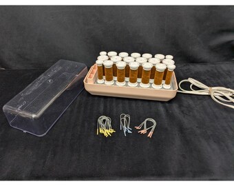 VTG Clairol KF-20 Custom Care Setter Velvet Hot Rollers Hair Curlers w/ 20 Clips