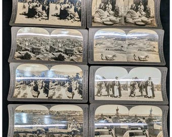 Stereoview Cards Antique Keystone View Co Jerusalem Palestine Lebanon Syria LOT8