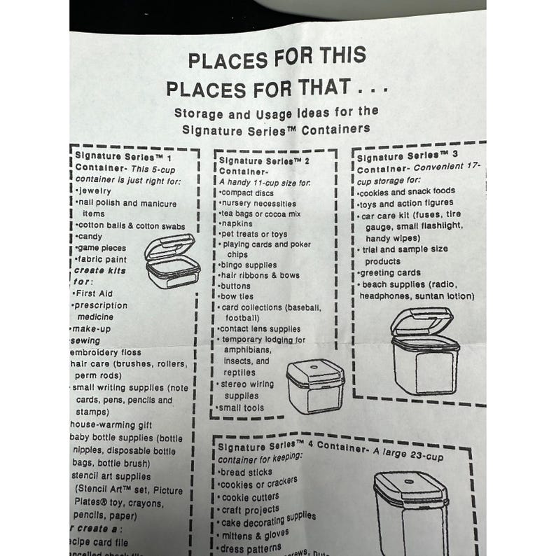 Tupperware Signature Line Storage Set Tupperware Signature Line Modular Mates #2 Square 11 Cups Photo Recipe ...