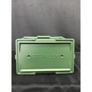 1989 Stanley Aladdin Cooler Green Insulated Divided Lunch Box No Thermos USA image 6