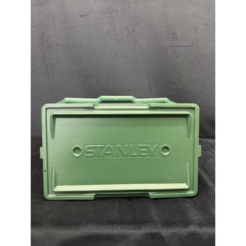 1989 Stanley Aladdin Cooler Green Insulated Divided Lunch Box No Thermos USA image 6