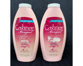Cashmere Bouquet Body Powder Classic Floral 10 oz Fine Italian Talc (2 Bottles)