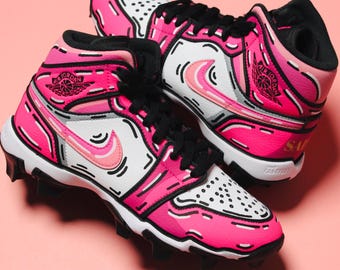 Kids Cartoon Cleats "Hot Pink"