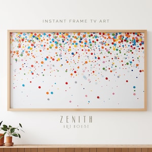 Colorful Polka Dot Sprinkles | Samsung FRAME TV Art, Modern Wall Decor, Party Celebration Gay Pride Rainbow 3D Textured Digital Download
