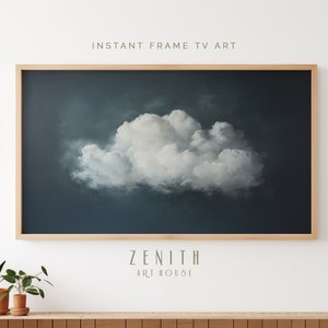 Stampa nuvola solitaria, Samsung FRAME TV Art, Decorazione moderna della parete neutra, Trendy Moody Simple Nature Sky Minimalist Contemporary Digital Download