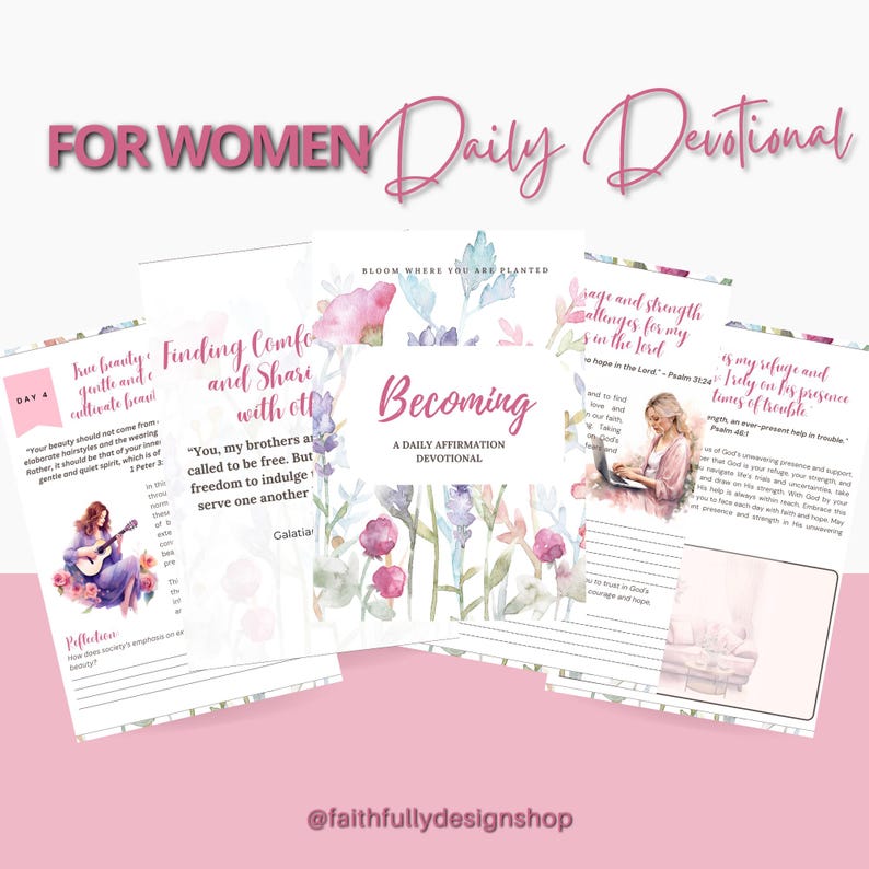 Daily Devotional Journal for Women Christian Devotional Personal Gift ...