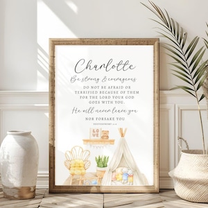 Kinderzimmer Wandkunst, Christliche Kinderzimmer Dekor, Kinder Bibel Vers Wandkunst, Baby Jungen Kinderzimmer Christliches Geschenk, Baby Mädchen Kinderzimmer, personalisiertes Geschenk