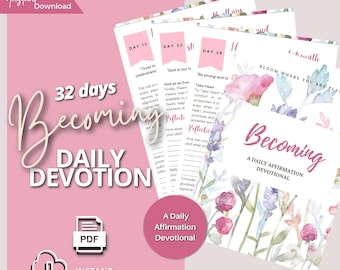 Dagelijks devotional dagboek voor vrouwen christelijke devotional persoonlijk cadeau voor vrouwen devotional affirmatie voor vrouwen afdrukbare bijbelverzen