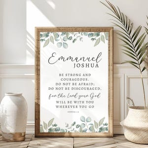 Nursery Wall Art, Christian Nursery Decor, Kids Bible Verse Wall Art, Baby Boy Nursery, Christian Gift, Baby Girl Nursery, Personalized Gift