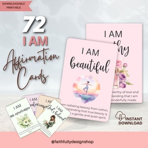 Positive Affirmation Cards Encouragement Cards for Self Care Printable Cards Mental Health Inspirational Motivational Cards Gift for Women