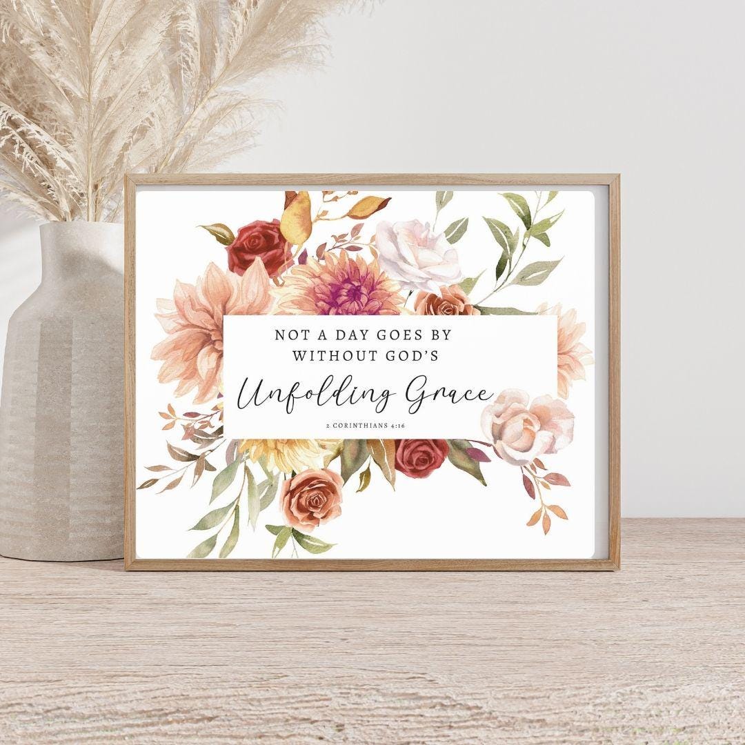 2 Corinthians 4:16 Bible Quote, Bible Verse Wall Art, Scripture Wall ...