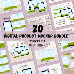 20 Etsy Product Listing Mockups, Etsy Seller Tools, Canva Template, Interior Mockups, Etsy Mockup Bundle, Etsy Seller Guides, Sell On Etsy
