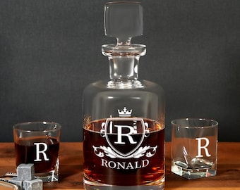 Personalized Whiskey Glass, Custom Engraved Bourbon Gift