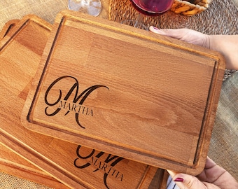 Personalized Maple Cutting Board, Engraved Wood Cheese Board