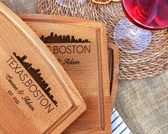 Personalized Wooden Charcuterie Board, Laser Engraved Housewarming Gift