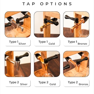 a series of photos showing different types of tap options