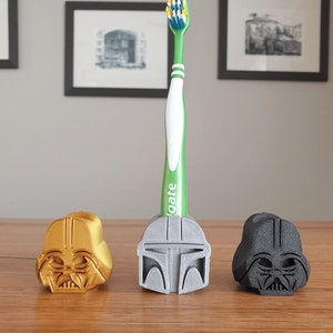 Star Wars Darth Vader - Mandalorian Toothbrush Holder- Space Bathroom Decor