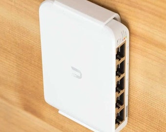 Unifi Flex Mini Wall / Under Desk 3D Printed Mounting Bracket Accessory -Switch Holder Mount - Great Tech Organizer