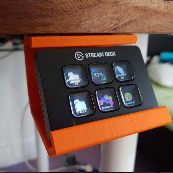 Elgato Streamdeck Mini Underdesk Mount -Holder Mount Organizer Gaming Accesory Gadget Gift