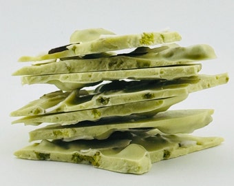 Matcha Chocolate Bark with Green Tea Waffle and Coconut, 8 oz