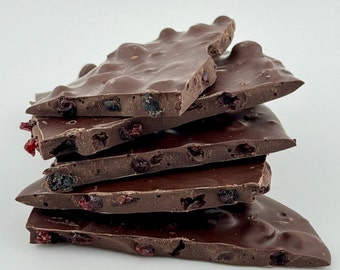 Mushroom Chocolate Bark with Wild Berries, 8 oz