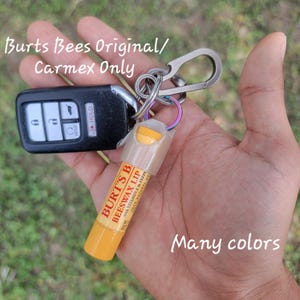 Keybalm - For Burt's Bees Original/Carmex Only LipBalm Keychain Holder | TPU Case for Burt's Bees Lipbalm