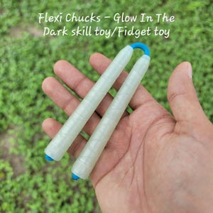 Flexi Chucks - Glow In The Dark Mini Nunchucks Skill Toy/Fidget Toy