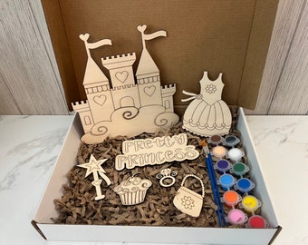 Princess Castle DIY Paint Kit, Kids Birthday Party Favor