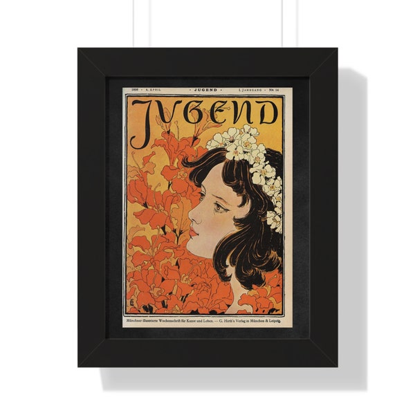 1896 Jugend I.Jahrgang. NR 14 Vintage: Framed Vertical Poster