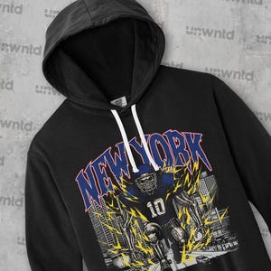 New York Football Hoodie - Graphic Hoodie - Skeleton Shirt - Comfort Colors - Gift Hoodie - Vintage - Skeleton Football - Giants
