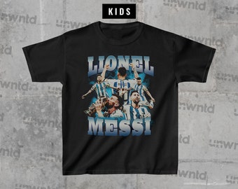 Kids Shirt Lionel Messi - Messi Bootleg Kids Shirt - 90s Vintage Graphic Tees - Retro Shirt for Kids - Messi Soccer Shirt