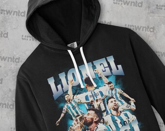Lionel Messi Hoodie - Graphic Hoodie - Skeleton Shirt - Comfort Colors - Gift Hoodie - Vintage - Skeleton Football - Messi Soccer