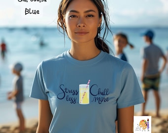 T-shirt Softstyle unisex Stress Less Chill More