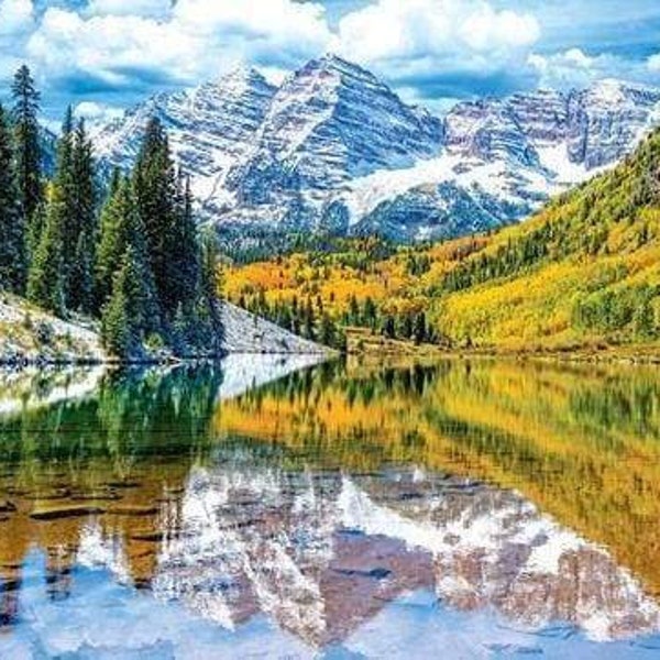 Paint by Numbers Mountains - Etsy