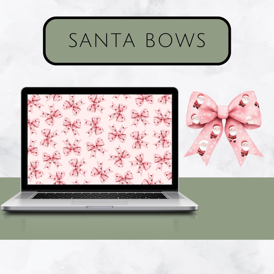 Coquette Christmas Desktop Wallpaper for MacBook